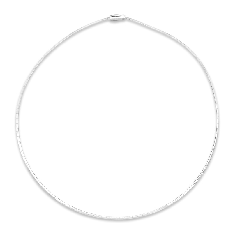 Main Image 2 of Solid Reversible Omega Chain Necklace 14K Yellow Gold/Sterling Silver 16" 3mm