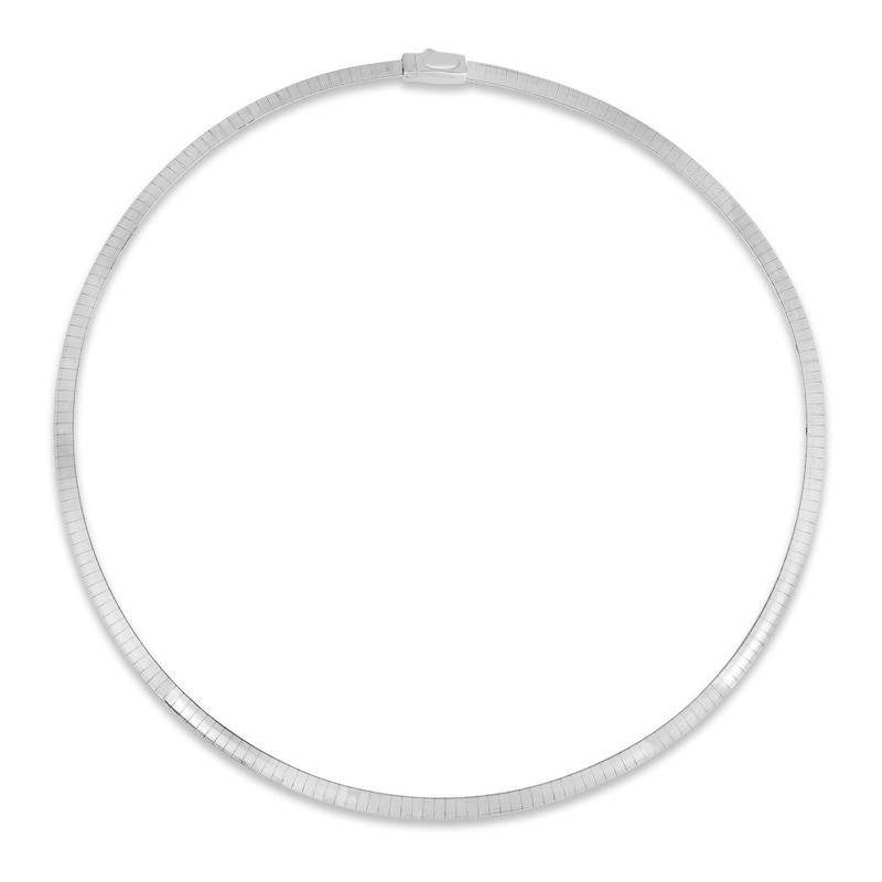 Main Image 2 of Solid Reversible Omega Chain Necklace 14K Yellow Gold/Sterling Silver 18" 4mm