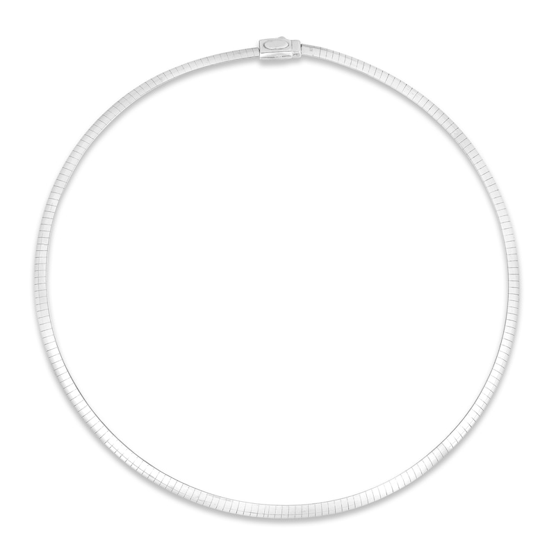 Main Image 2 of Solid Reversible Omega Chain Necklace 14K Yellow Gold/Sterling Silver 16" 5mm