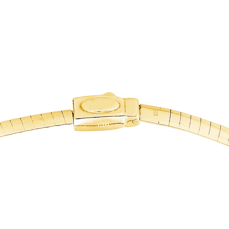 Main Image 3 of Solid Reversible Omega Chain Necklace 14K Yellow Gold/Sterling Silver 16" 5mm