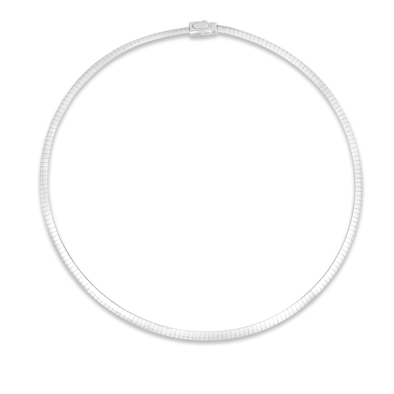 Main Image 2 of Solid Reversible Omega Chain Necklace 14K Yellow Gold/Sterling Silver 18" 5mm