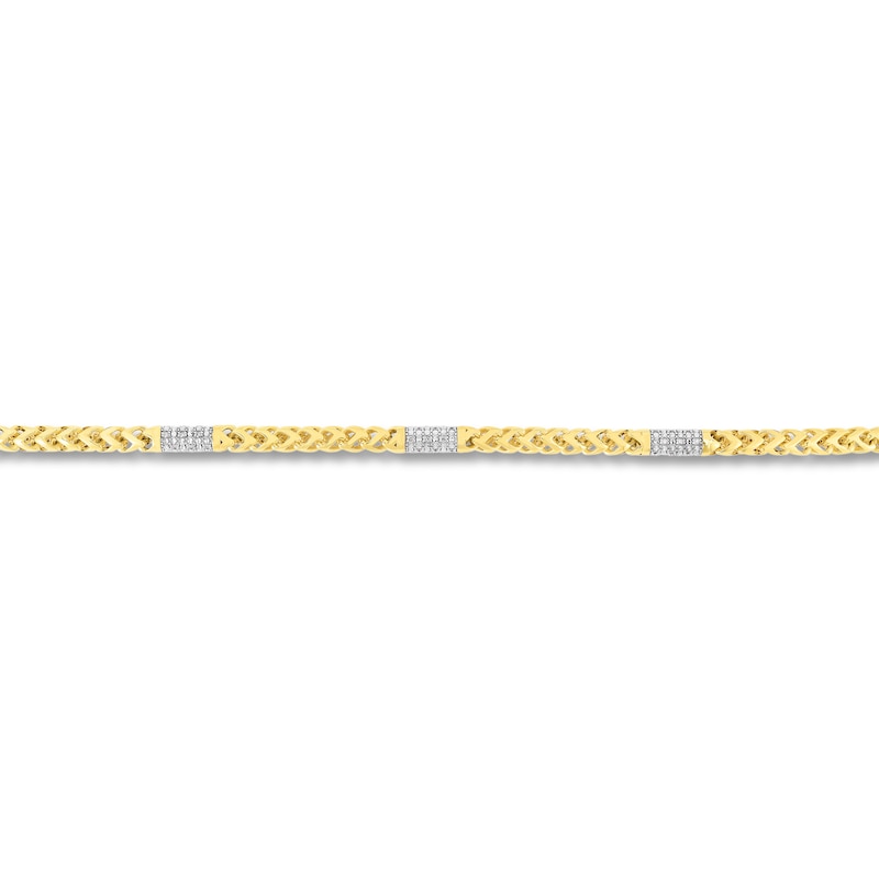 Main Image 3 of Diamond Rondo Chain Necklace 1-1/2 ct tw Round 10K Yellow Gold