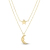 Thumbnail Image 1 of Graduated Star & Moon Necklace 14K Yellow Gold 18"