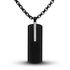 Thumbnail Image 0 of Black Diamond Necklace 1/20 ct tw Black Ion-Plated Stainless Steel 22"