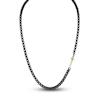 Thumbnail Image 1 of Dagger Necklace Diamond Accent Black/Gold Ion-Plated Stainless Steel 22"
