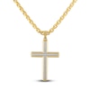 Thumbnail Image 1 of Diamond Necklace 1/5 ct tw Round Gold Ion-Plated Stainless Steel 22"