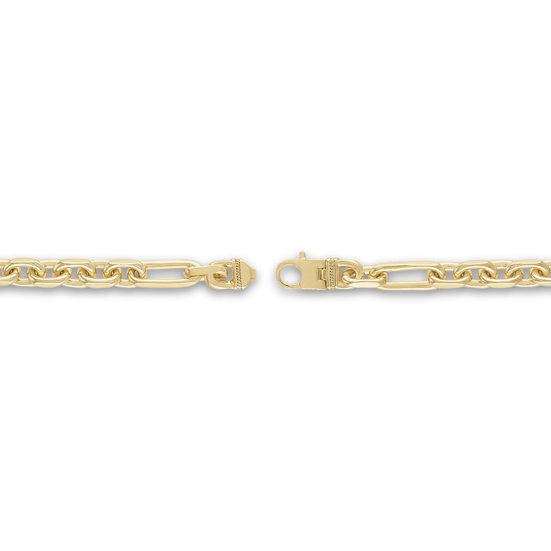 1933 by Esquire Men's Solid Figaro Chain Necklace 14K Yellow Gold-Plated Sterling Silver 22" 8mm