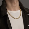 Thumbnail Image 2 of 1933 by Esquire Men's Solid Figaro Chain Necklace 14K Yellow Gold-Plated Sterling Silver 22" 8mm