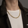 Thumbnail Image 3 of 1933 by Esquire Men's Solid Figaro Chain Necklace 14K Yellow Gold-Plated Sterling Silver 22" 8mm
