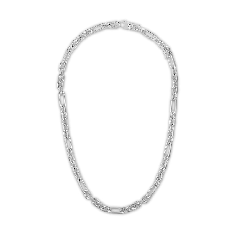 Main Image 1 of 1933 by Esquire Solid Figaro Link Chain Necklace Sterling Silver 22" 9mm