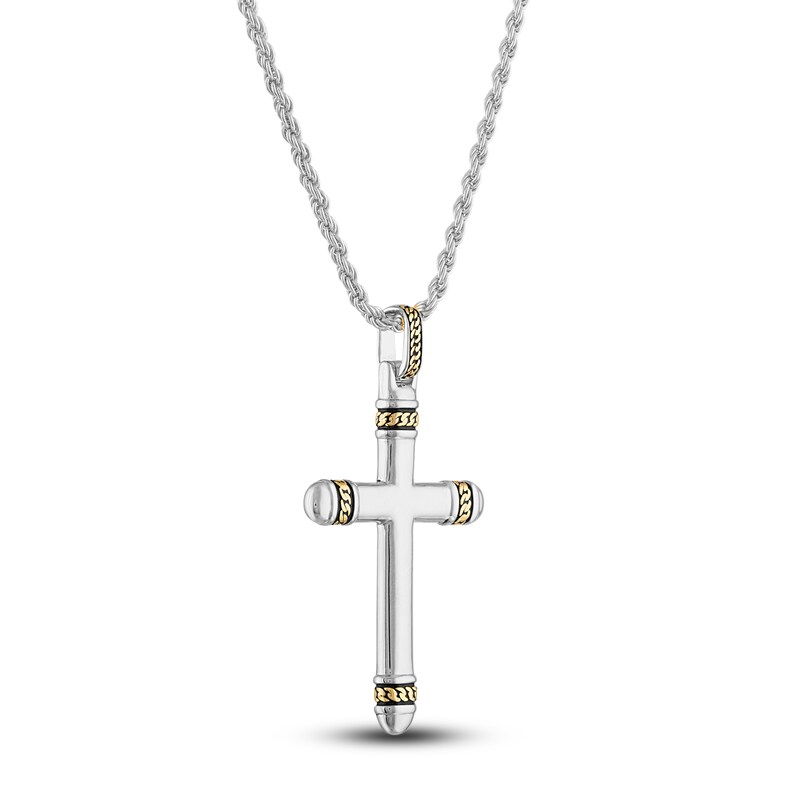 Main Image 1 of 1933 by Esquire Cross Necklace 14K Yellow Gold-Plated/Sterling Silver 22"