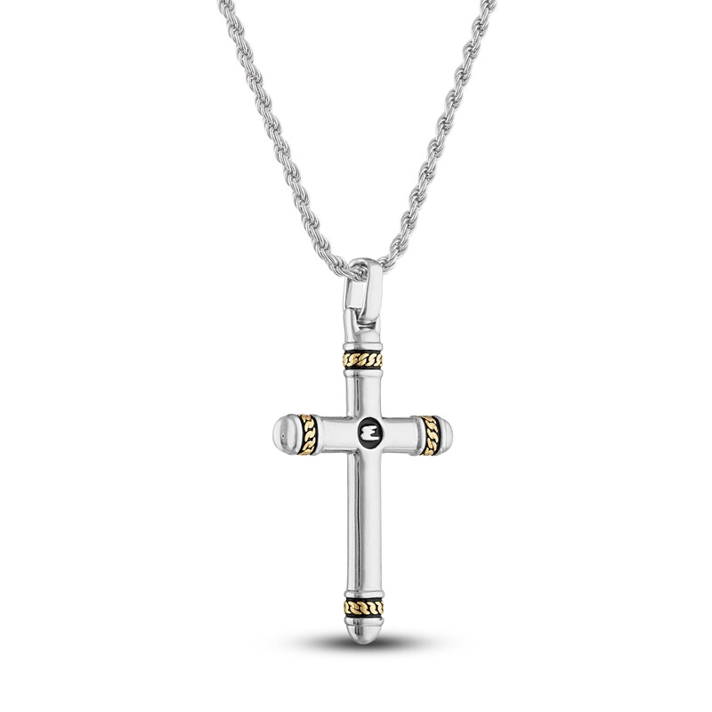Main Image 2 of 1933 by Esquire Cross Necklace 14K Yellow Gold-Plated/Sterling Silver 22"