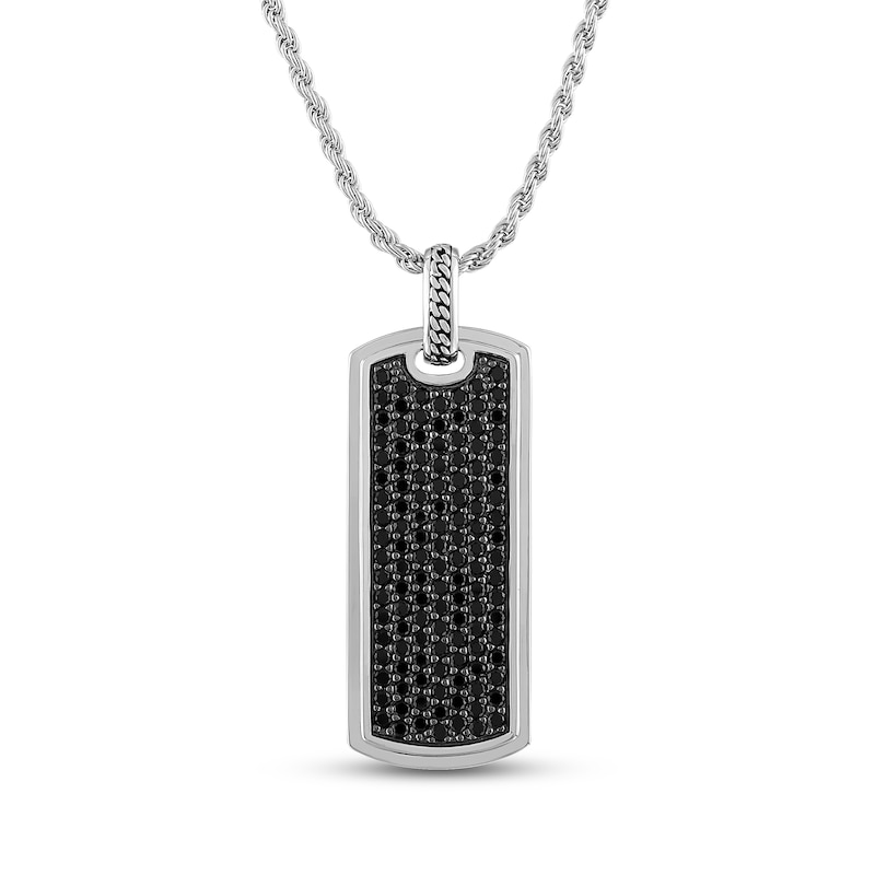 1933 by Esquire  Black Diamond Necklace 2 ct tw Round Sterling Silver