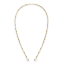 Hollow Rolo Chain Necklace 14K Yellow Gold 20&quot; 3.8mm