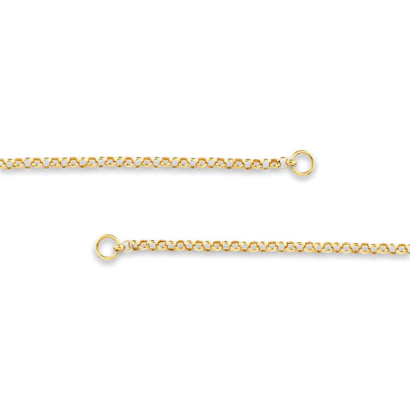 Hollow Rolo Chain Necklace 14K Yellow Gold
