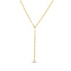 Thumbnail Image 0 of Hollow Paperclip Y Necklace 14K Yellow Gold 24"
