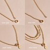 Thumbnail Image 4 of Hollow Paperclip Y Necklace 14K Yellow Gold 24"