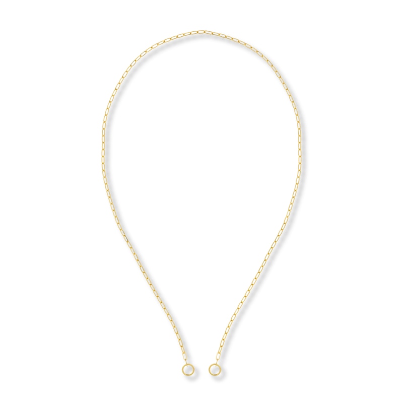 Solid Paperclip Necklace 14K Yellow Gold 20" 2.5mm