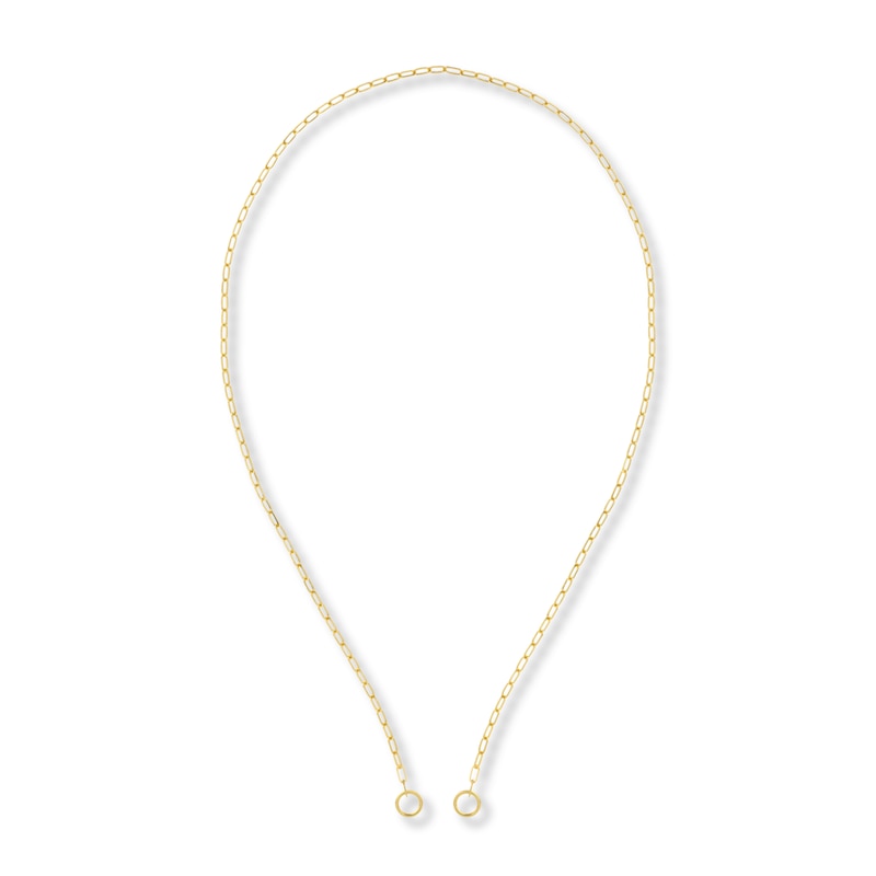 Main Image 1 of Solid Paperclip Necklace 14K Yellow Gold 20" 2.5mm