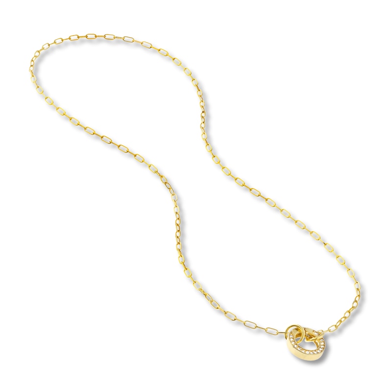 Main Image 2 of Solid Paperclip Necklace 14K Yellow Gold 20" 2.5mm