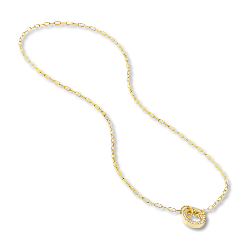 Solid Paperclip Necklace 14K Yellow Gold 20" 2.5mm