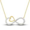 Thumbnail Image 1 of Diamond Infinity Necklace 1/10 ct tw Round 10K Yellow Gold