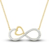 Thumbnail Image 0 of Diamond Infinity Necklace 1/10 ct tw Round 10K Yellow Gold