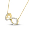 Thumbnail Image 1 of Diamond Infinity Necklace 1/10 ct tw Round 10K Yellow Gold