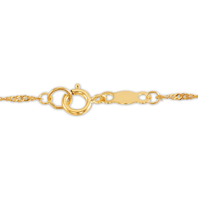 Main Image 4 of Triple Heart Drop Necklace 10K Tri-Tone Gold 18"