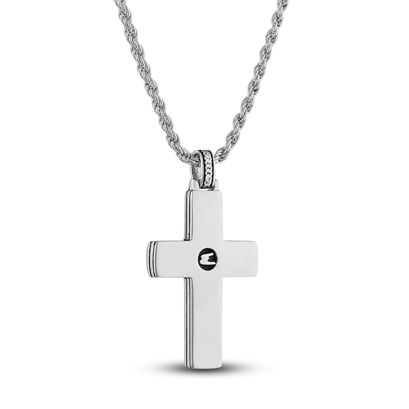 Main Image 3 of 1933 by Esquire  Diamond Cross Necklace 1/3 ct tw Round Sterling Silver 22&quot;