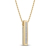 Thumbnail Image 2 of 1933 by Esquire  Diamond Pendant Necklace 1/8 ct tw Round 14K Yellow Gold-Plated Sterling Silver 22"
