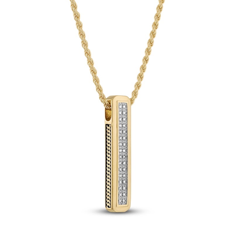 14K Gold Diamond Solitaire Necklace