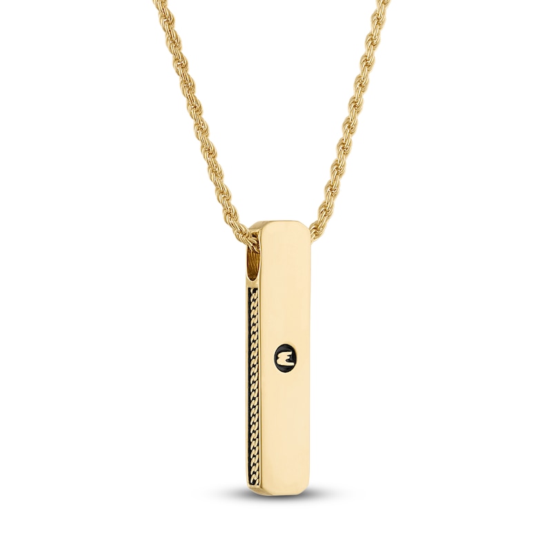 Main Image 3 of 1933 by Esquire  Diamond Pendant Necklace 1/8 ct tw Round 14K Yellow Gold-Plated Sterling Silver 22"