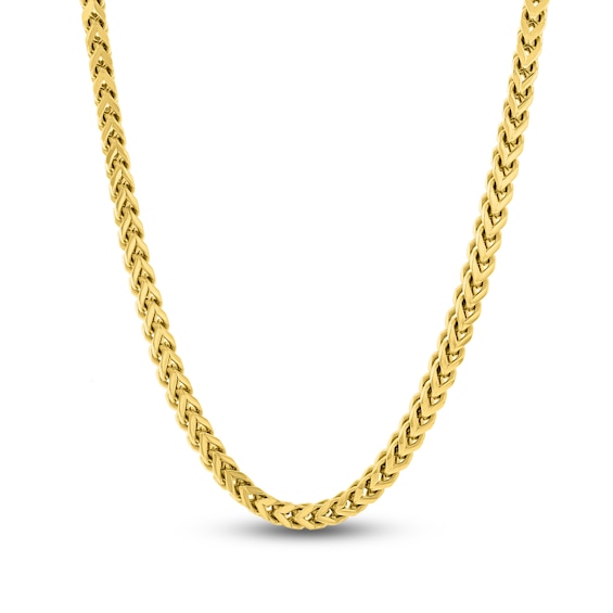 Solid Franco Chain Necklace Yellow Ion-Plated Stainless Steel 24" 3mm