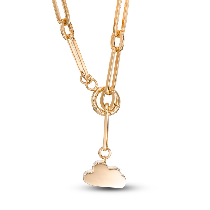 Main Image 1 of Stella Valle Cloud Charm Necklace 18K Gold-Plated Brass 17.5"