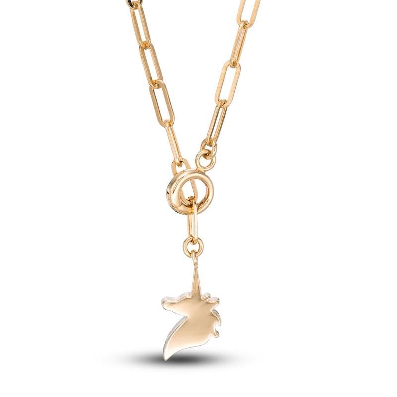 Main Image 1 of Stella Valle Unicorn Charm Necklace 18K Gold-Plated Brass 21.25"
