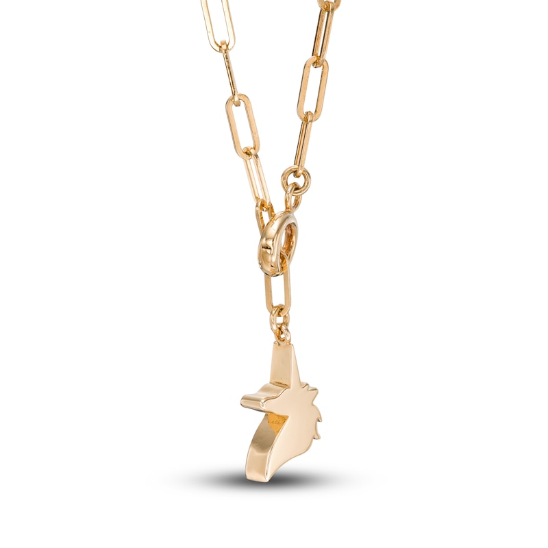 Main Image 2 of Stella Valle Unicorn Charm Necklace 18K Gold-Plated Brass 21.25"