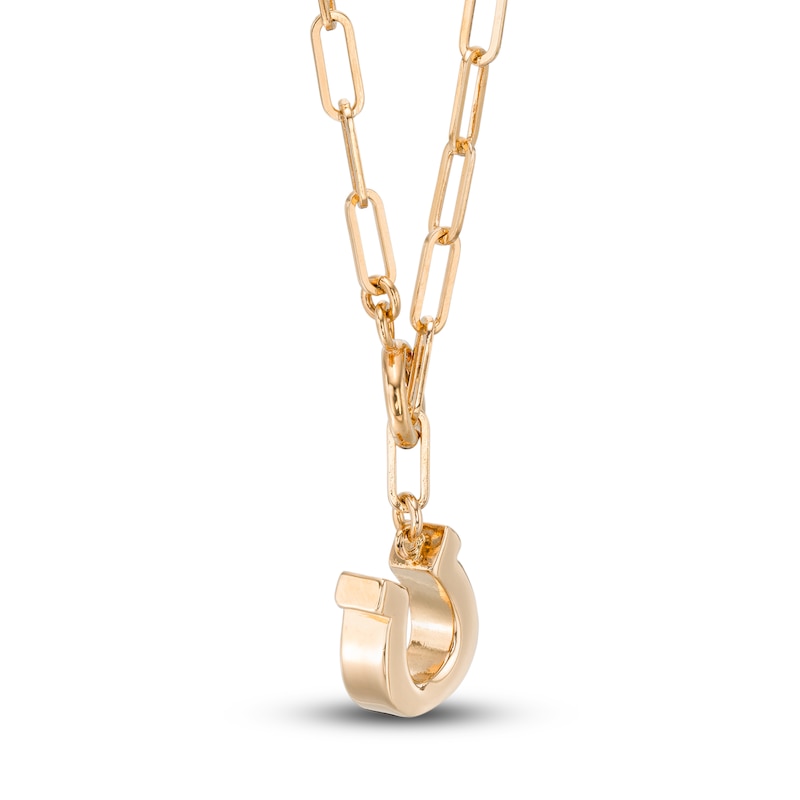 Main Image 2 of Stella Valle Horseshoe Charm Necklace 18K Gold-Plated Brass 17.25"