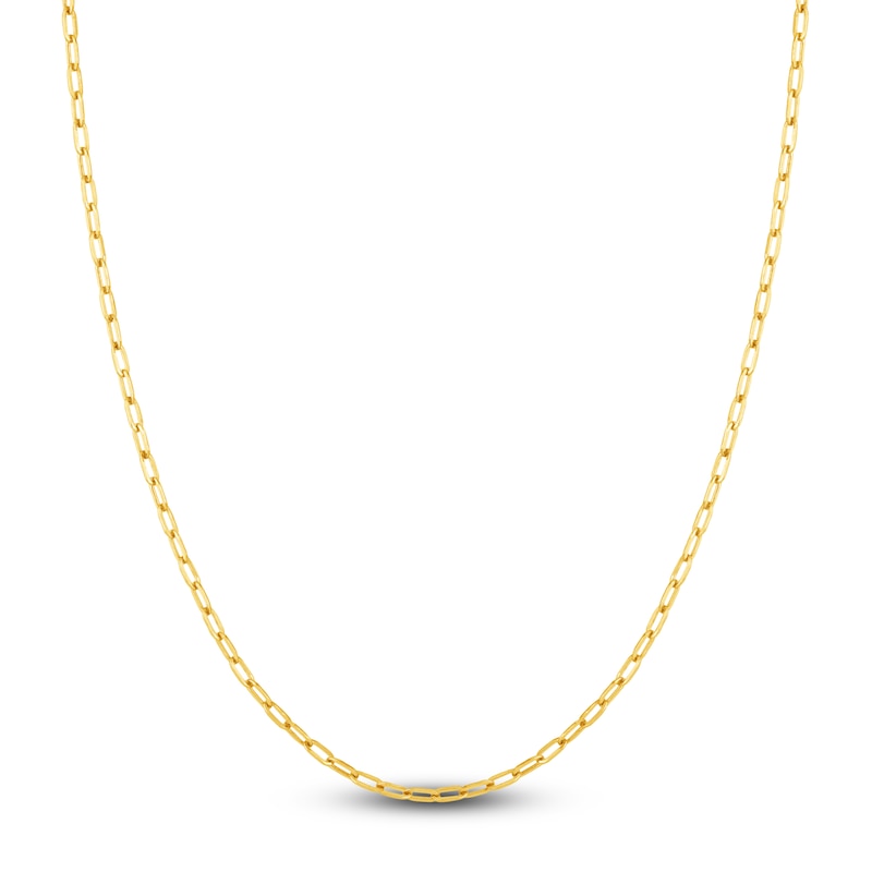 Main Image 1 of Solid Paperclip Chain Necklace 14K Yellow Gold 18" 2.5mm