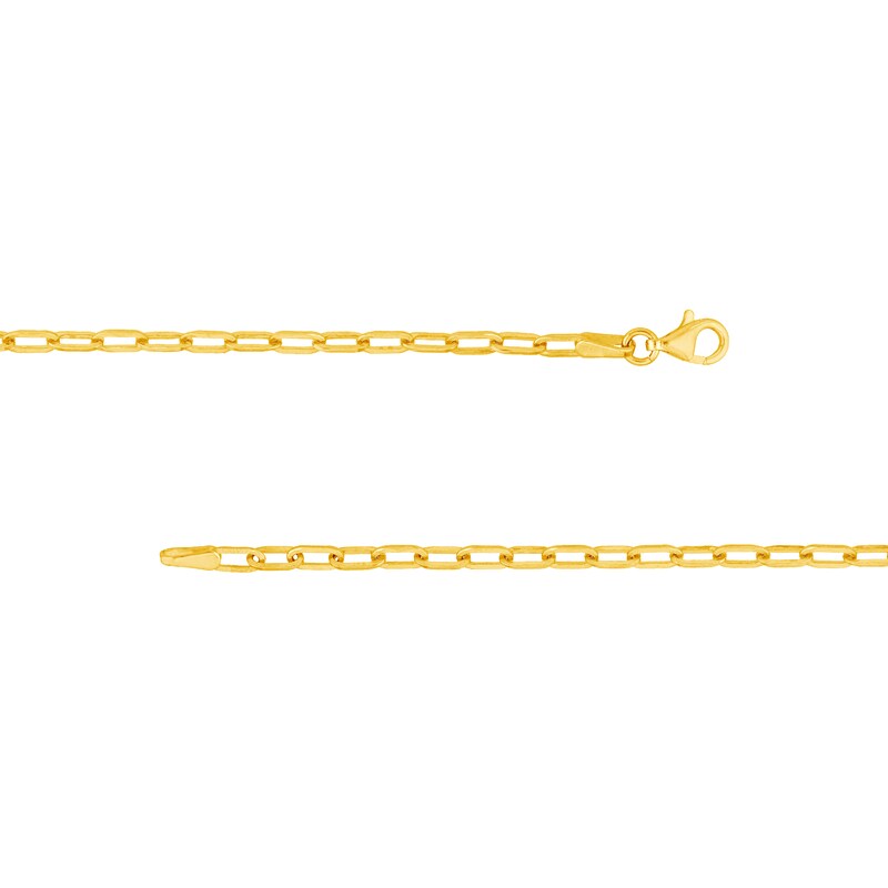 Main Image 3 of Solid Paperclip Chain Necklace 14K Yellow Gold 20" 2.5mm