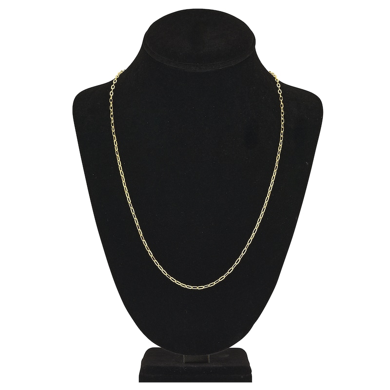 Main Image 2 of Solid Paperclip Chain Necklace 14K Yellow Gold 24" 2.5mm