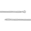 Thumbnail Image 3 of Hollow Paper Clip Chain Necklace 14K White Gold 24" 5mm