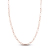 Thumbnail Image 1 of Hollow Paper Clip Chain Necklace 14K Rose Gold 20" 5mm