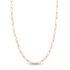 Thumbnail Image 0 of Hollow Paper Clip Chain Necklace 14K Rose Gold 24" 5mm