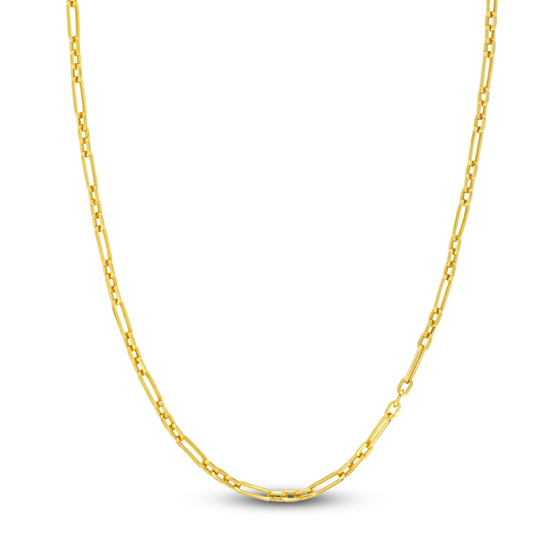 Main Image 1 of Hollow Link Chain Necklace 14K Yellow Gold 20" 3.9mm