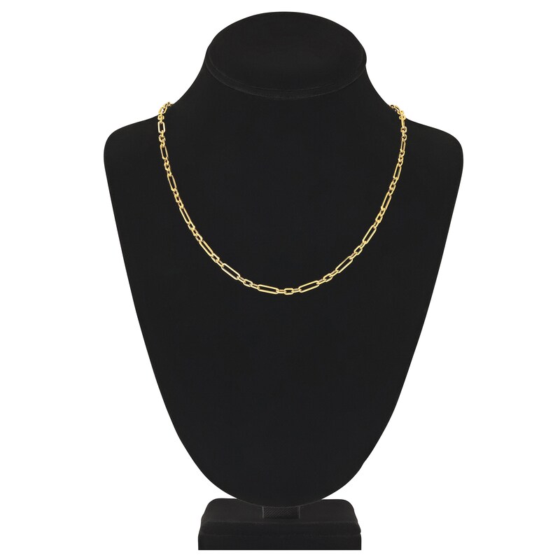 Main Image 4 of Hollow Link Chain Necklace 14K Yellow Gold 20" 3.9mm