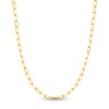 Thumbnail Image 1 of Solid Paperclip Chain Necklace 14K Yellow Gold 18" 5.25mm