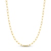 Thumbnail Image 1 of Solid Paperclip Chain Necklace 14K Yellow Gold 24" 5.25mm