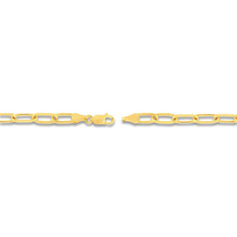 Main Image 3 of Solid Paperclip Chain Necklace 14K Yellow Gold 24" 5.25mm