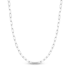 Thumbnail Image 1 of Solid Paperclip Chain Necklace 14K White Gold 24" 5.25mm